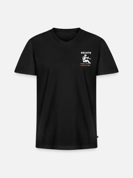Rechts Links Schwäche Auto fahren - Männer Premium Bio T-Shirt mit V-Ausschnitt - Schwarz