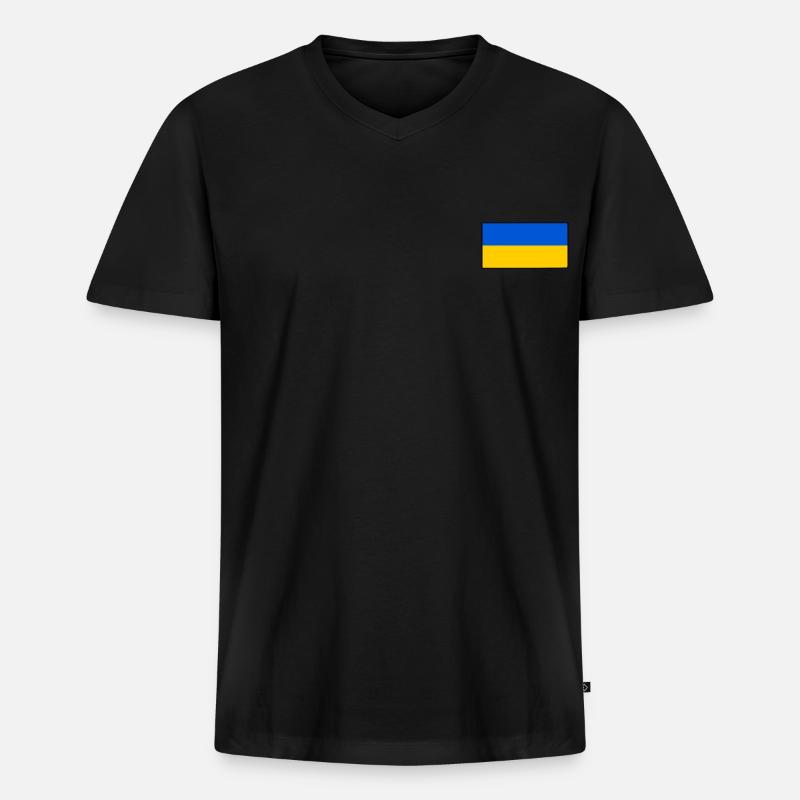 Ukraine - Männer Premium Bio T-Shirt mit V-Ausschnitt - Schwarz