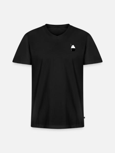 Sundae - Men's Premium Organic T-shirt with V-neck - black
