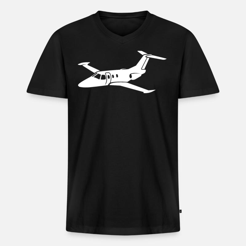 Pilatus PC 12 Fluggerät-Geschenk - Männer Premium Bio T-Shirt mit V-Ausschnitt - Schwarz