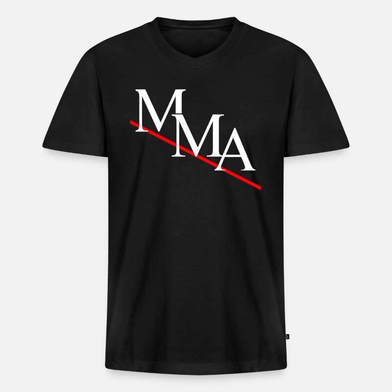 MMA - Männer Premium Bio T-Shirt mit V-Ausschnitt - Schwarz