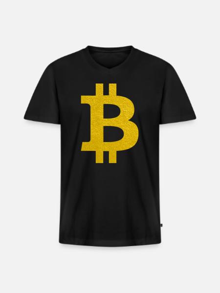 Bitcoin - Men's Premium Organic T-shirt with V-neck - black