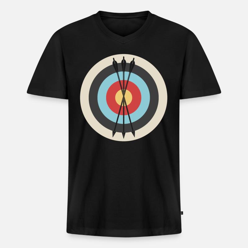 Pfeil Und Bogen - Männer Premium Bio T-Shirt mit V-Ausschnitt - Schwarz
