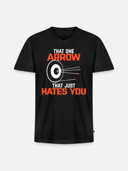 arc - Men's Premium Organic T-shirt with V-neck - black