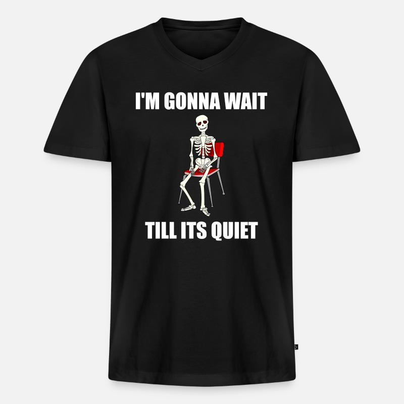Lehrer Lehramt Geschenk Lustig - Männer Premium Bio T-Shirt mit V-Ausschnitt - Schwarz