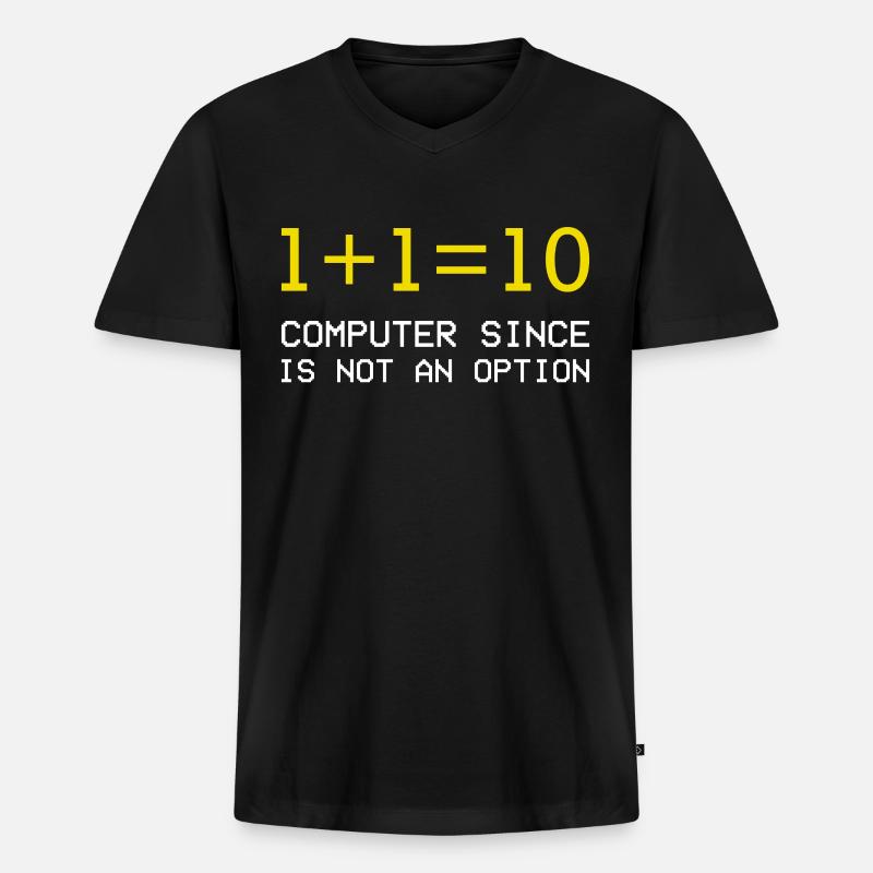 Computer programming - Men's Premium Organic T-shirt with V-neck - black