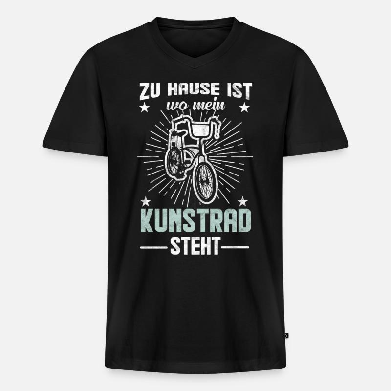 Kunstrad Spruch Geschenkidee - Männer Premium Bio T-Shirt mit V-Ausschnitt - Schwarz