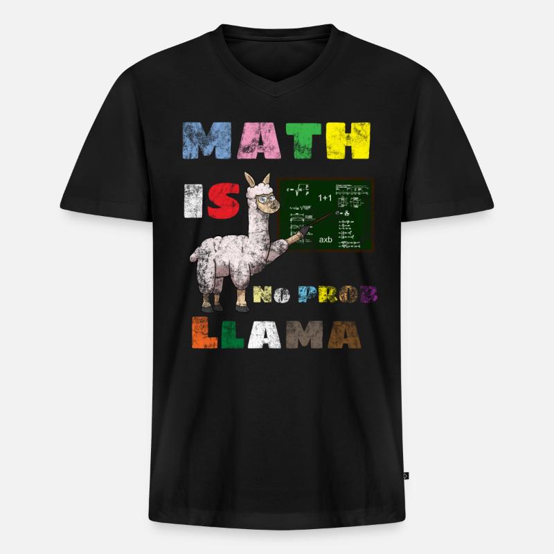 Math Joke - Männer Premium Bio T-Shirt mit V-Ausschnitt - Schwarz