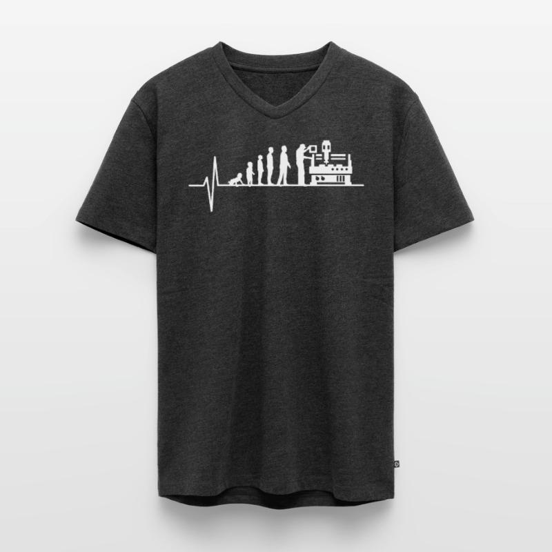 Cutting machine operator Evolution Men's Premium Organic T-shirt with V-neck