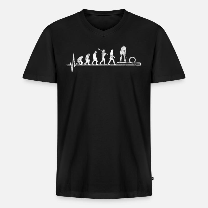 Minigolf - Männer Premium Bio T-Shirt mit V-Ausschnitt - Schwarz