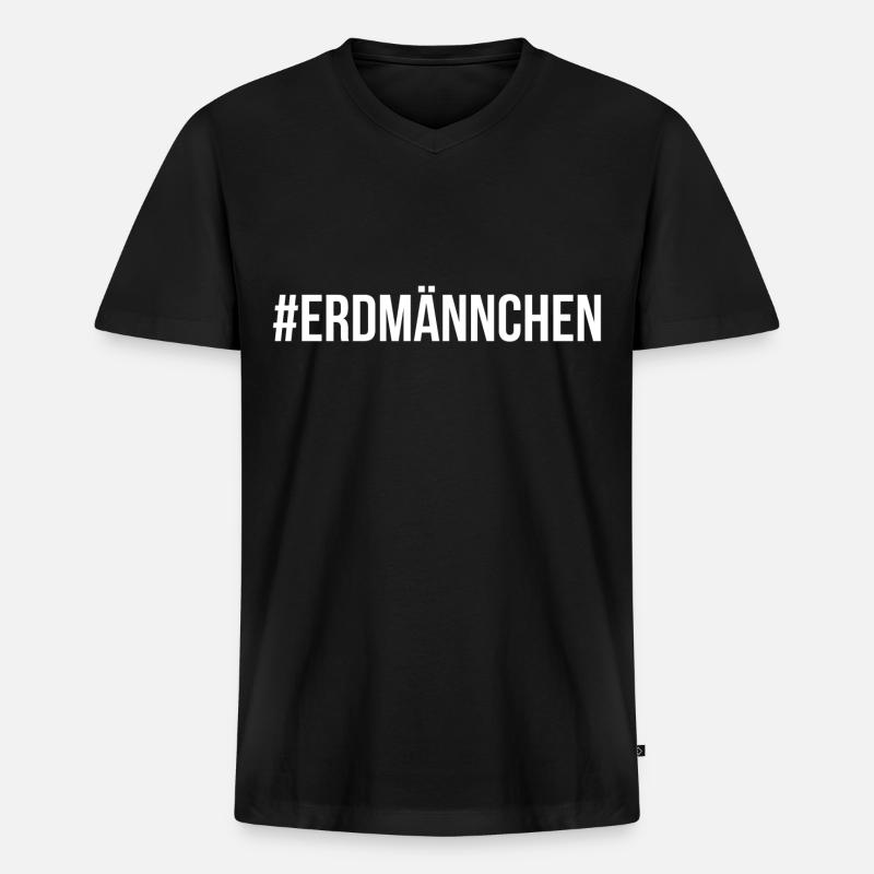 Tier - Männer Premium Bio T-Shirt mit V-Ausschnitt - Schwarz