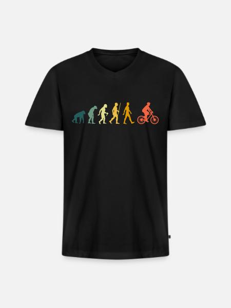 VTT évolution VTT - T-shirt encolure en V Premium bio Homme - noir