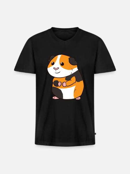 Cochon d'Inde - T-shirt encolure en V Premium bio Homme - noir