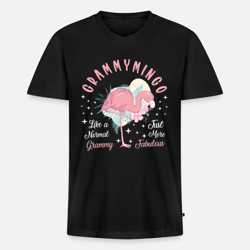 Oma Sprüche - Männer Premium Bio T-Shirt mit V-Ausschnitt - Schwarz