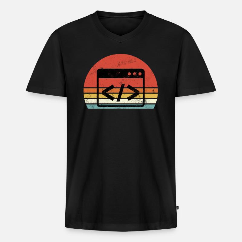 I Hate Programming Programmierer Coding - Männer Premium Bio T-Shirt mit V-Ausschnitt - Schwarz