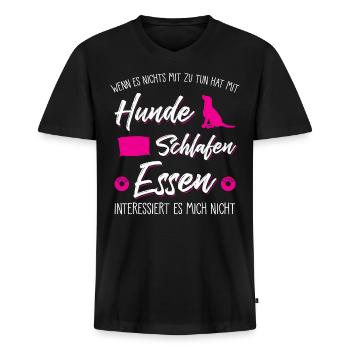Hund Spruch Hunde Geschenk Hundehalter - Männer Premium Bio T-Shirt mit V-Ausschnitt - Schwarz - Vorne - Nico (187cm)