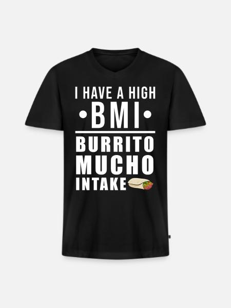 burrito - Men's Premium Organic T-shirt with V-neck - black