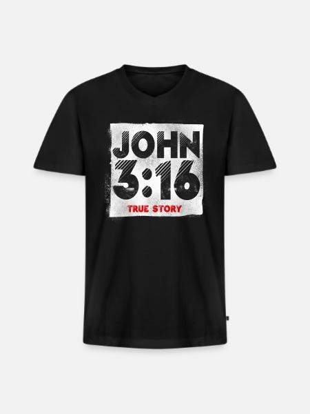Christian Bible Verse Religion - Men's Premium Organic T-shirt with V-neck - black