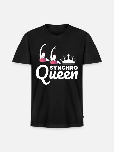 Synchro Schwimmer Synchronschwimmen Lustig - Männer Premium Bio T-Shirt mit V-Ausschnitt - Schwarz