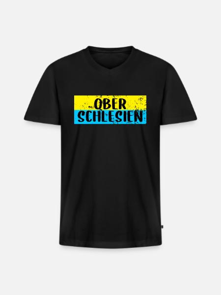 oberschlesien - Männer Premium Bio T-Shirt mit V-Ausschnitt - Schwarz