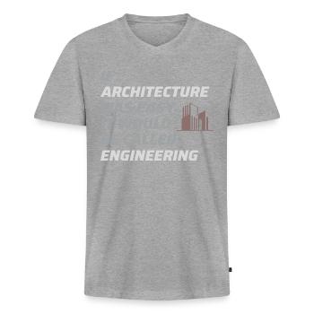 Architecte Architecture Étudiant Architecture Drôle - T-shirt encolure en V Premium bio Homme - gris chiné - Devant