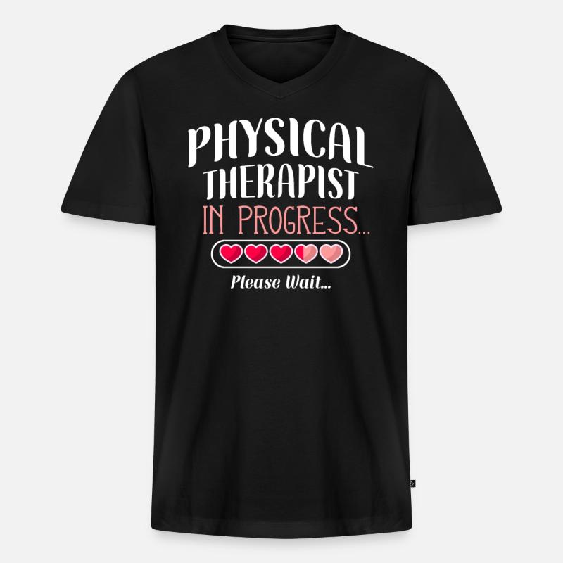 Future Physical Therapist Therapy - Männer Premium Bio T-Shirt mit V-Ausschnitt - Schwarz