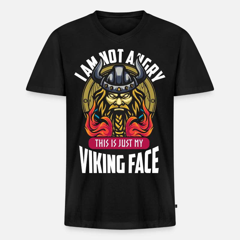 Valhalla Thor Warrior - Men's Premium Organic T-shirt with V-neck - black