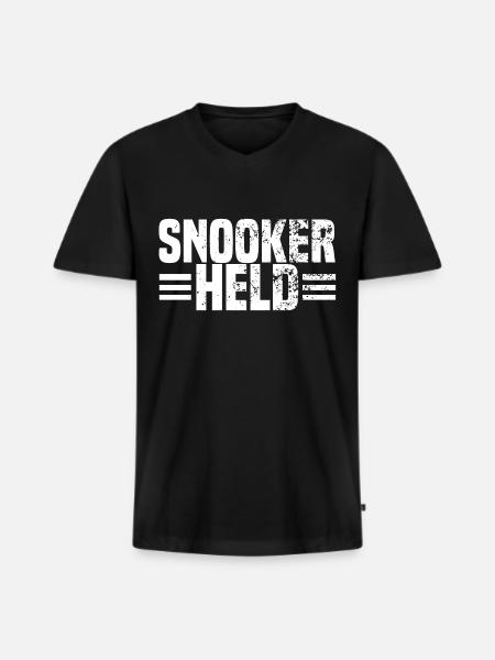 snooker held - Männer Premium Bio T-Shirt mit V-Ausschnitt - Schwarz
