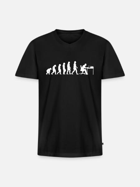 Amateurfunker Evolution Funkamateur Geschenk - Männer Premium Bio T-Shirt mit V-Ausschnitt - Schwarz