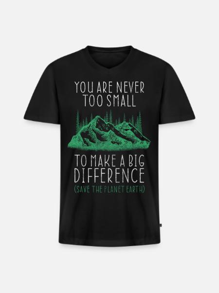 Nature Conservation Planet Ocean - Men's Premium Organic T-shirt with V-neck - black