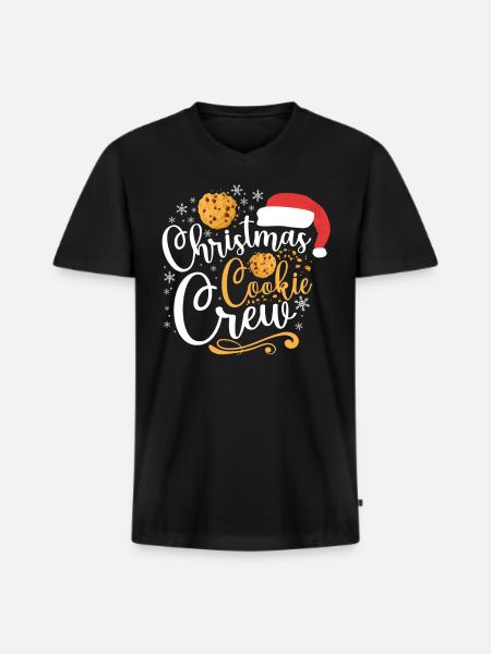 Bake Baking Christmas Cookie Crew - Men's Premium Organic T-shirt with V-neck - black