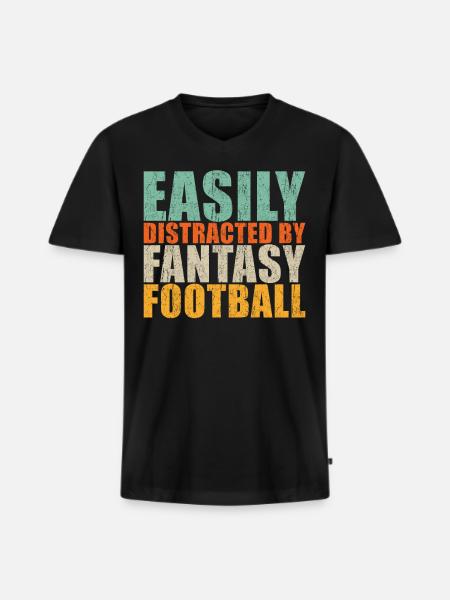 Fantasy Football - Men's Premium Organic T-shirt with V-neck - black