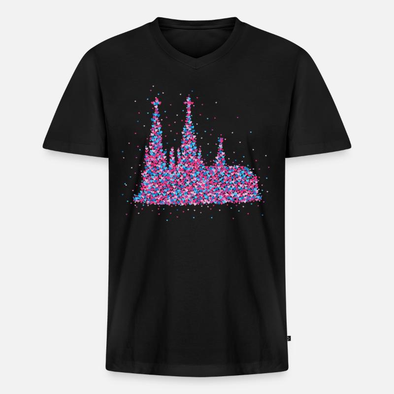 Köln Kölner Dom Karneval Fasching - Männer Premium Bio T-Shirt mit V-Ausschnitt - Schwarz