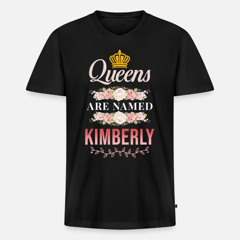 Kimberly Spruch Geschenk - Männer Premium Bio T-Shirt mit V-Ausschnitt - Schwarz