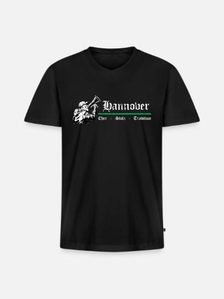 Hannover Ehre Stolz Tradition - Männer Premium Bio T-Shirt mit V-Ausschnitt - Schwarz