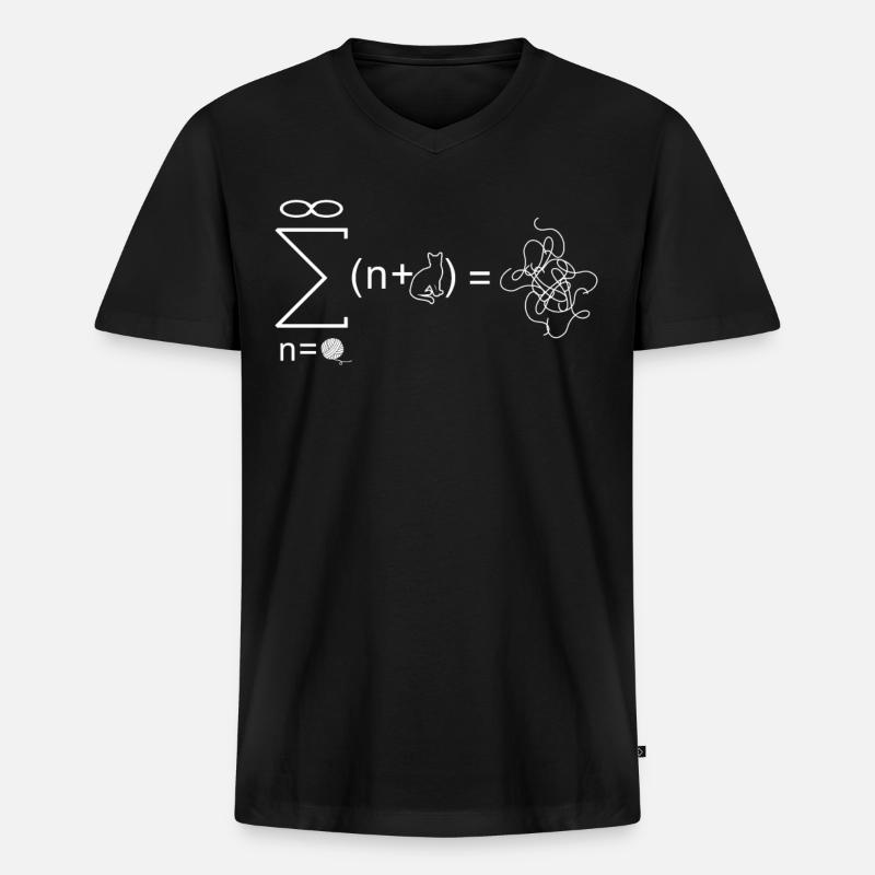 Stringtheorie Physiker Physik Geschenk - Männer Premium Bio T-Shirt mit V-Ausschnitt - Schwarz