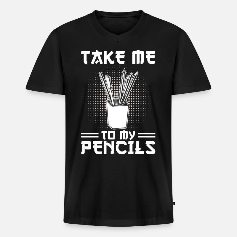 Mangaka Geschenk - Männer Premium Bio T-Shirt mit V-Ausschnitt - Schwarz