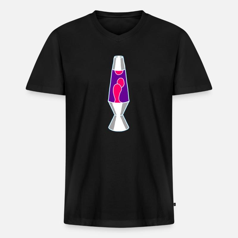 Lavalampe - Männer Premium Bio T-Shirt mit V-Ausschnitt - Schwarz