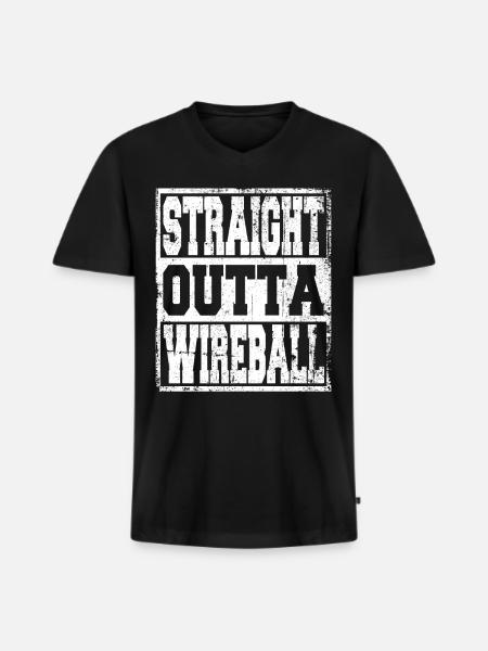 Wireball saying funny - Men's Premium Organic T-shirt with V-neck - black