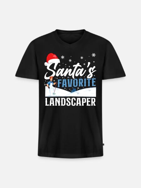 Landscaper Landscaping Landscape - Men's Premium Organic T-shirt with V-neck - black