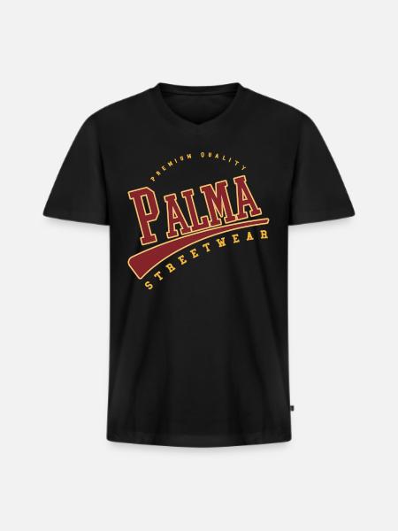 Palma Mallorca Spanien College High School Stil - Ekologisk premium-T-shirt med V-ringning herr - svart