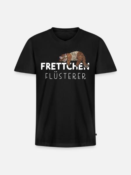 Frettchen Flüsterer Otter Fischoffer - Männer Premium Bio T-Shirt mit V-Ausschnitt - Schwarz