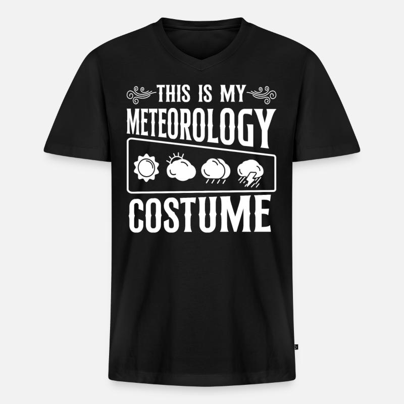 Meteorologist Weather Forecast - Männer Premium Bio T-Shirt mit V-Ausschnitt - Schwarz