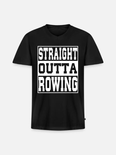 Rowing saying funny - Men's Premium Organic T-shirt with V-neck - black