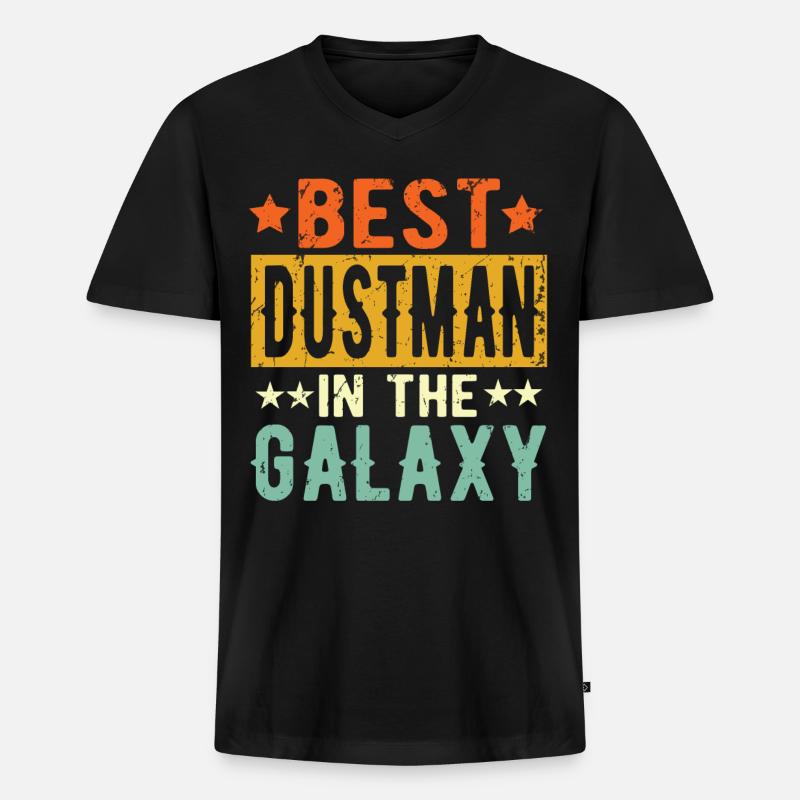 Best Müllmann ever Müllmann Geschenk - Männer Premium Bio T-Shirt mit V-Ausschnitt - Schwarz