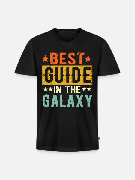 Best Guide ever Guide Gift - Men's Premium Organic T-shirt with V-neck - black