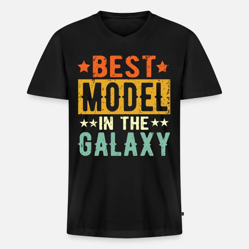 Best Model ever Model Geschenk - Männer Premium Bio T-Shirt mit V-Ausschnitt - Schwarz