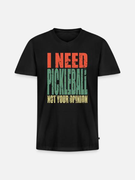 Pickleball saying funny - Men's Premium Organic T-shirt with V-neck - black