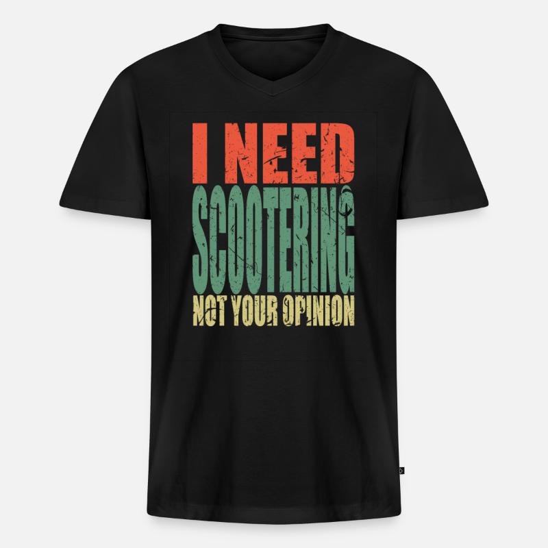 Scootering Spruch lustig - Männer Premium Bio T-Shirt mit V-Ausschnitt - Schwarz