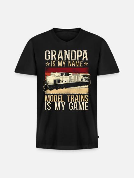 Freight Diesel Train Driver - Men's Premium Organic T-shirt with V-neck - black